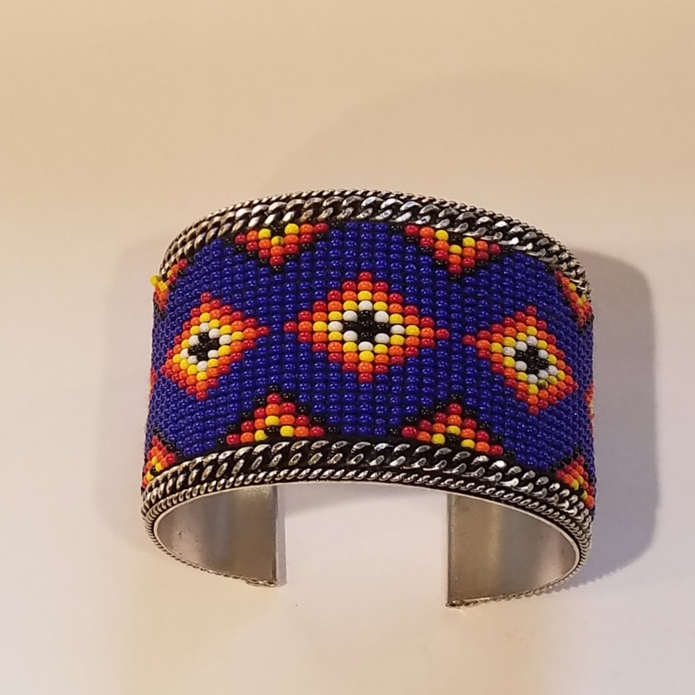 Beaded Cuff Bracelet - 1.75"
